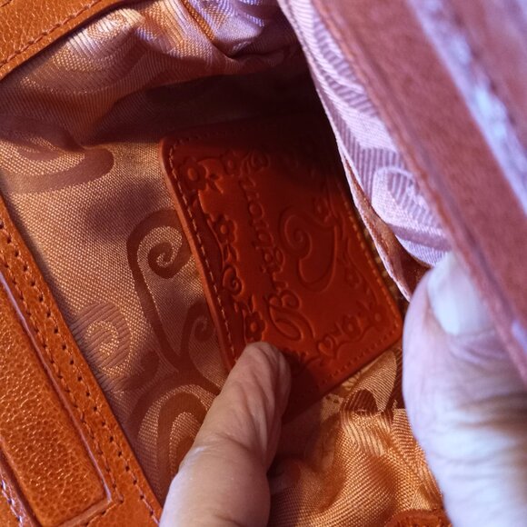 AUTHENTIC Brighton Wicker w Leather Trim & Flower Crossbody Bag Handbag Purse - Picture 9 of 9